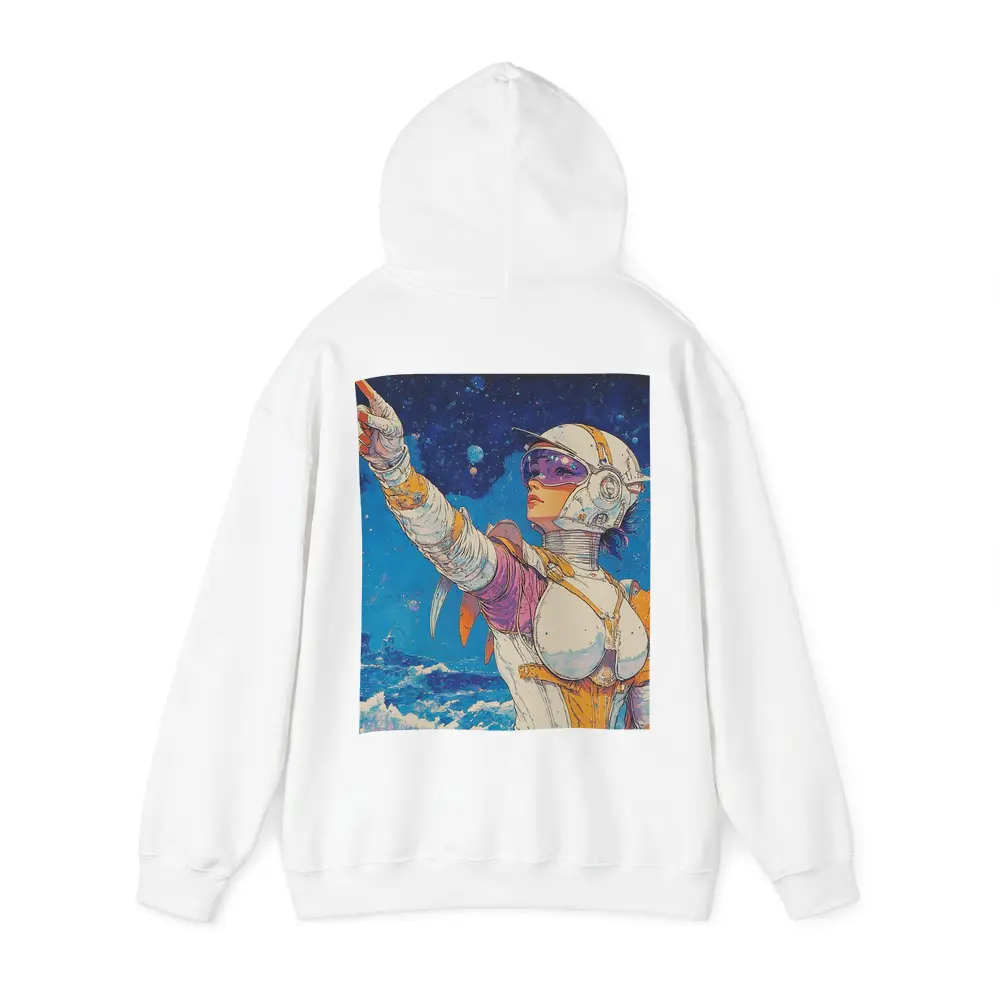 Anime Space Girl Pointing Cosmic Ocean – Hoodies