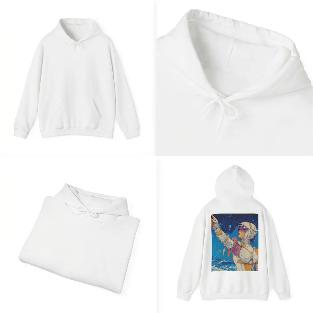 Anime Space Girl Pointing Cosmic Ocean – Hoodies