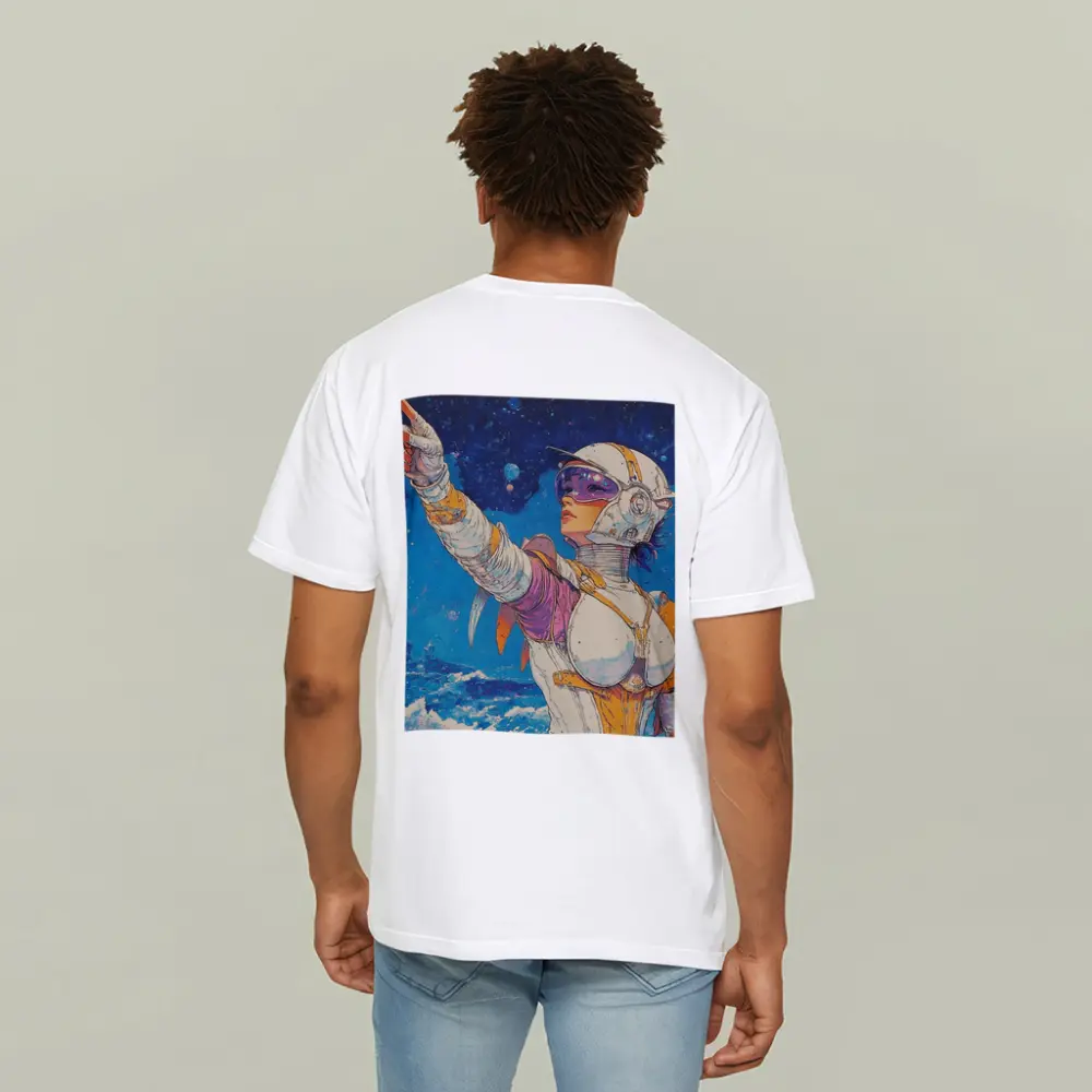 Anime Space Girl Pointing Cosmic Ocean – T-Shirts