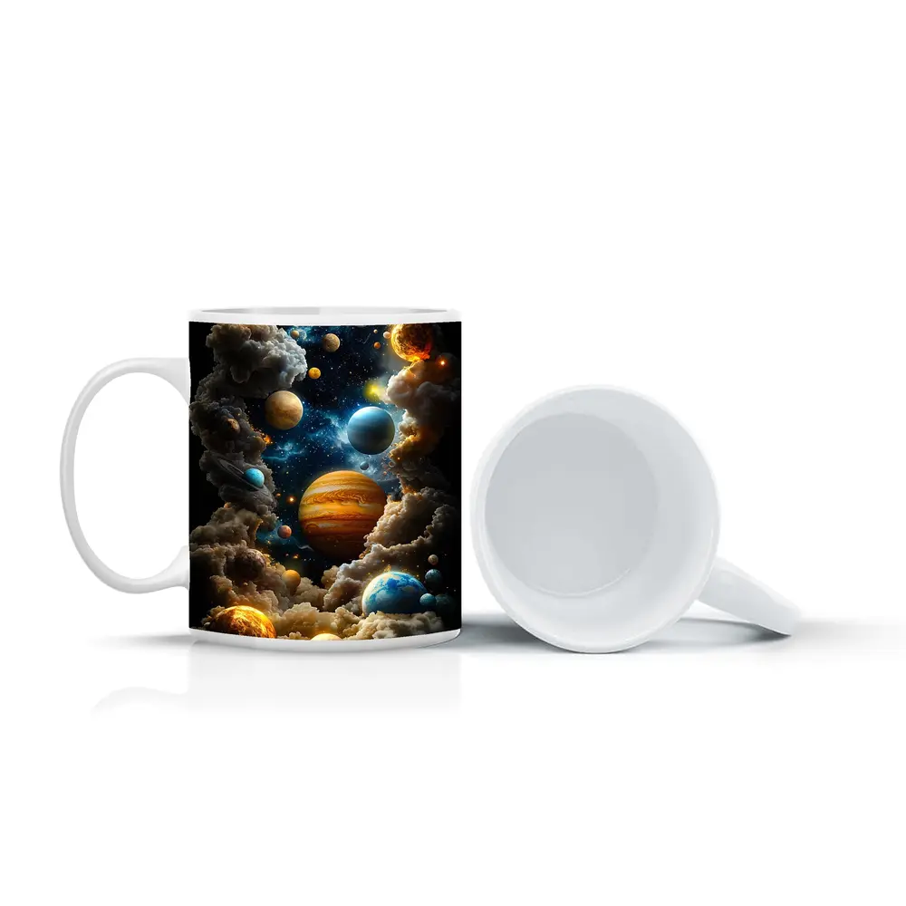 Solar System Planets Swirling Cloud Galaxy – Mugs