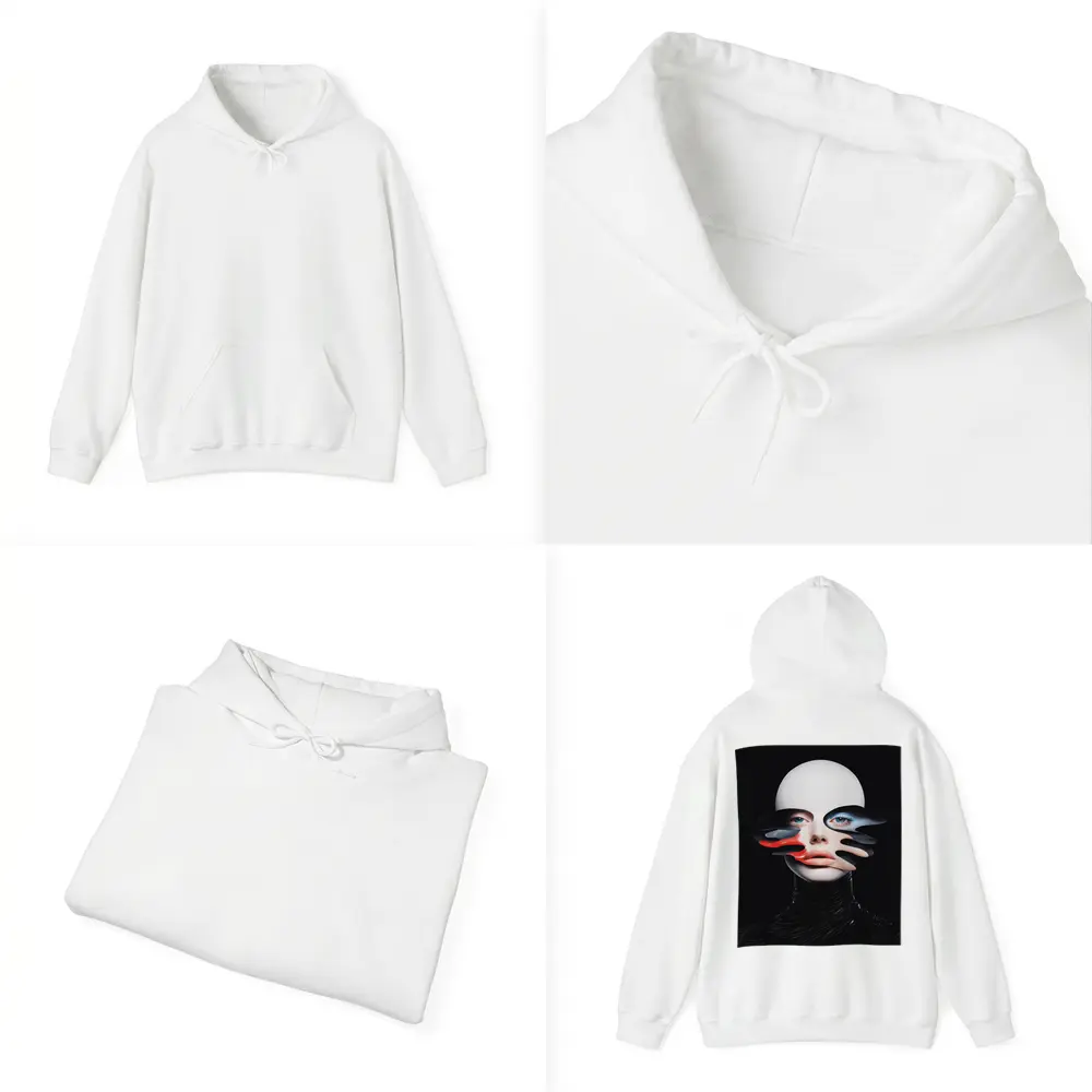 Surreal Female Face Abstract Dark Background – Hoodies