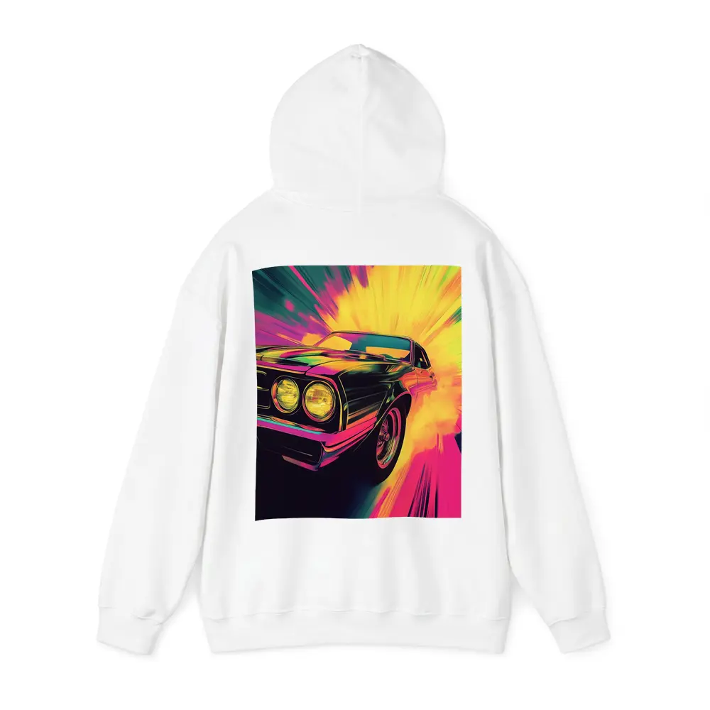 Retro Muscle Car Neon Explosion Pop Art – Hoodies