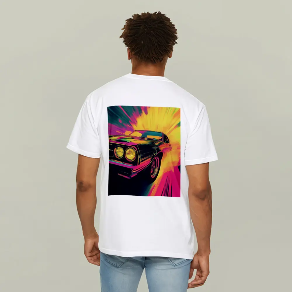 Retro Muscle Car Neon Explosion Pop Art – T-Shirts