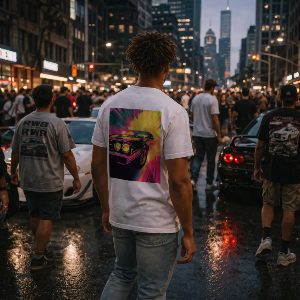 Retro Muscle Car Neon Explosion Pop Art – T-Shirts