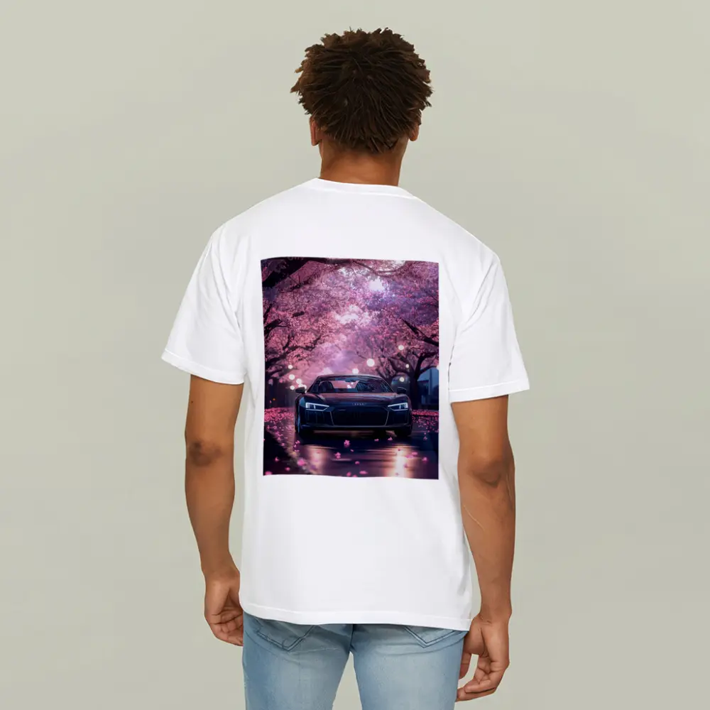 Audi R8 Under Pink Cherry Blossom Trees – T-Shirts