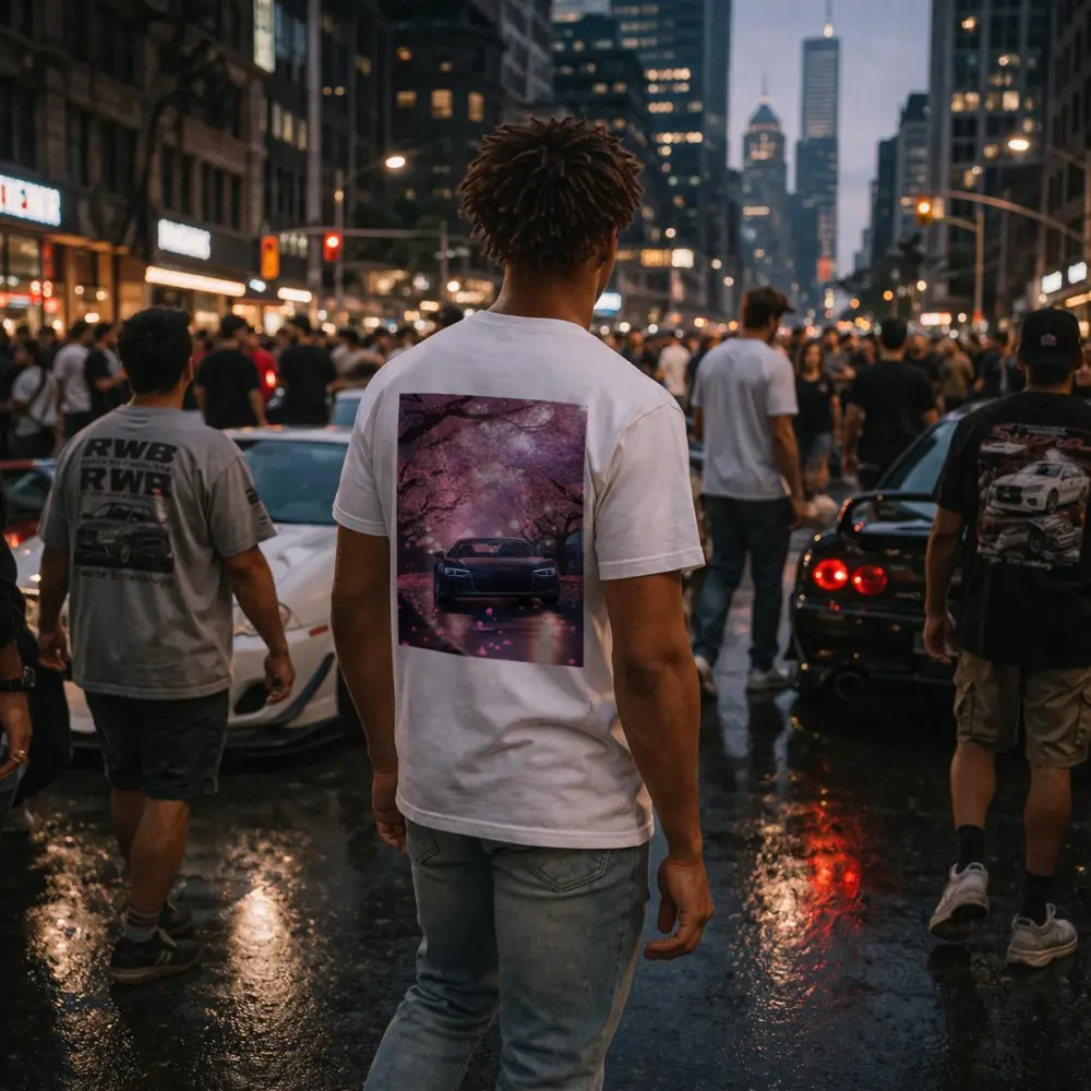 Audi R8 Under Pink Cherry Blossom Trees – T-Shirts