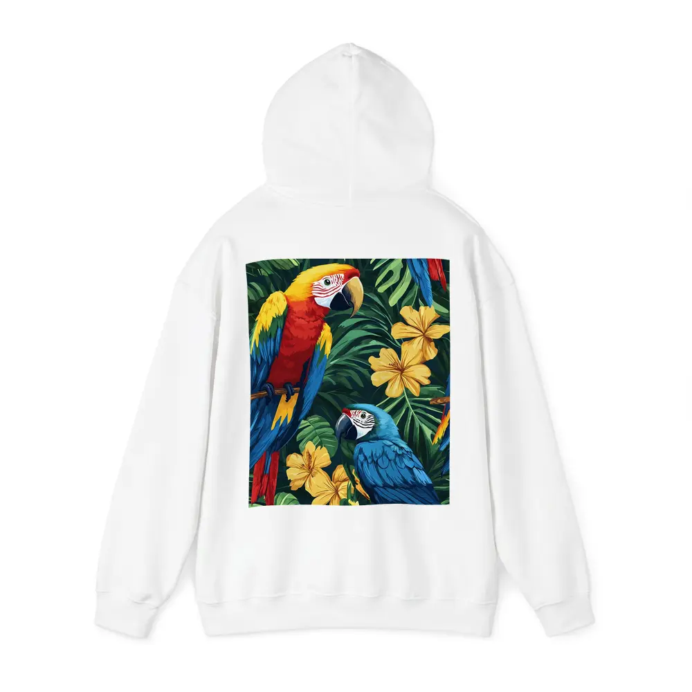 Scarlet Macaw Blue Parrot Tropical Jungle – Hoodies