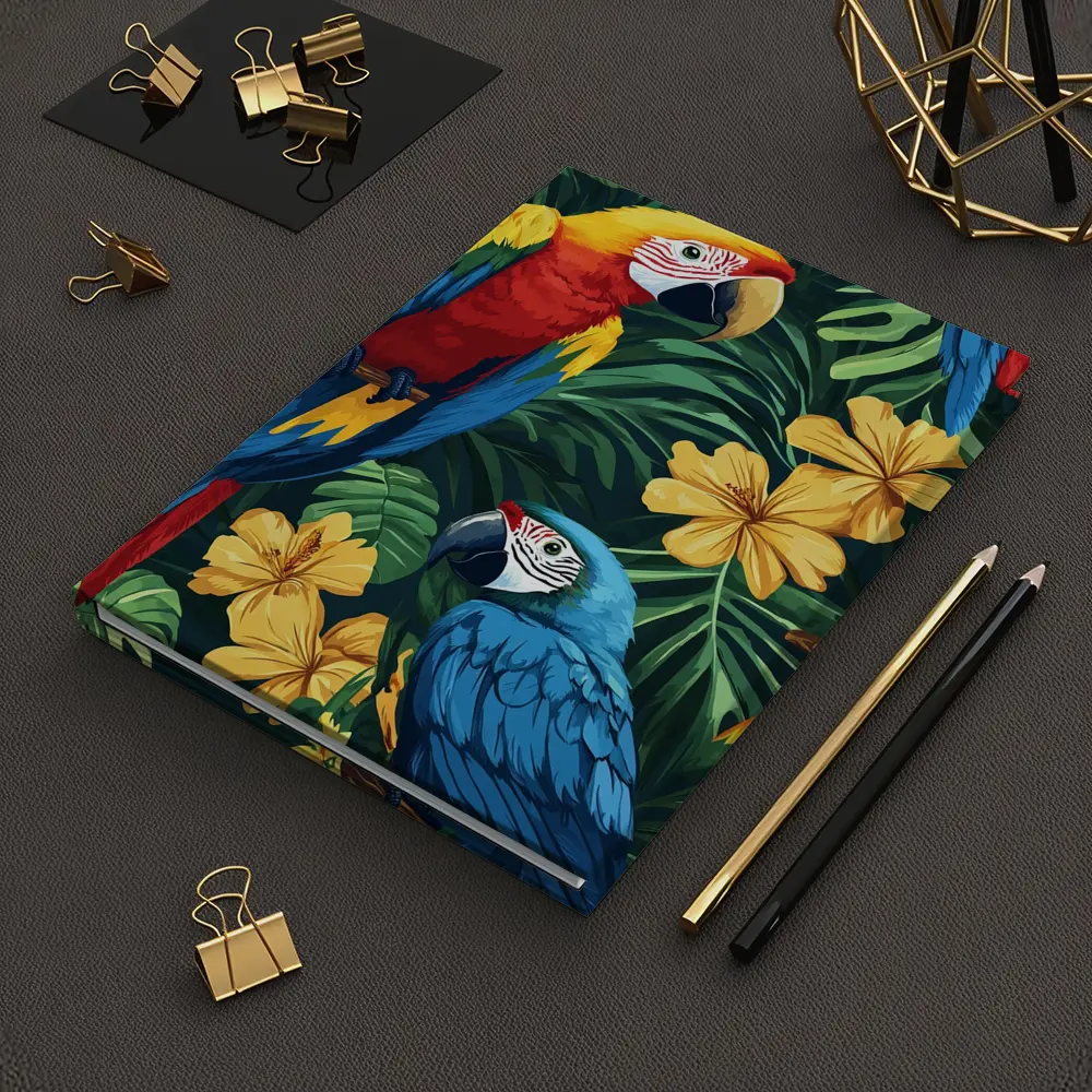 Scarlet Macaw Blue Parrot Tropical Jungle – Notebooks