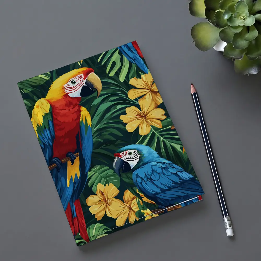 Scarlet Macaw Blue Parrot Tropical Jungle – Notebooks