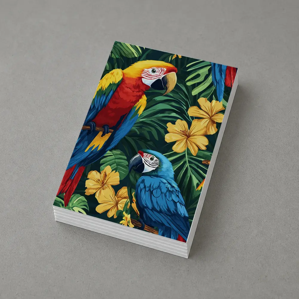 Scarlet Macaw Blue Parrot Tropical Jungle – Postcards
