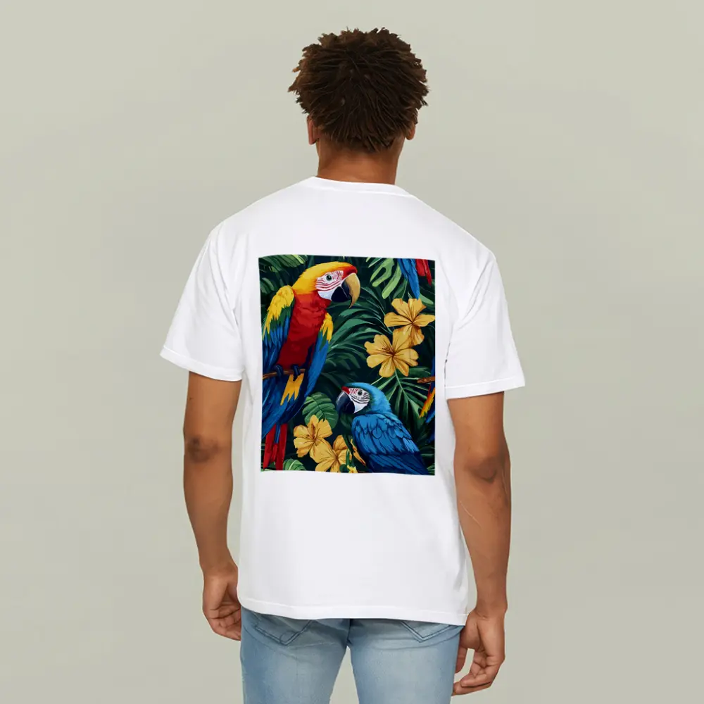 Scarlet Macaw Blue Parrot Tropical Jungle – T-Shirts
