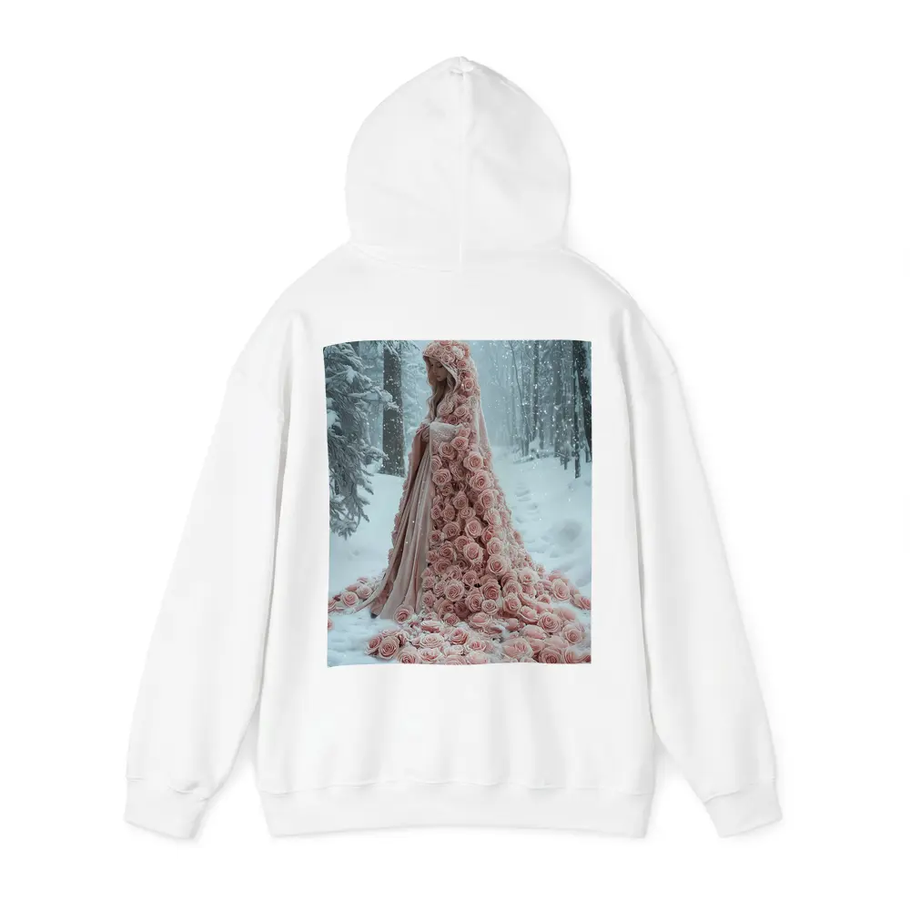 Woman Rose Cloak Snow Winter Forest – Hoodies