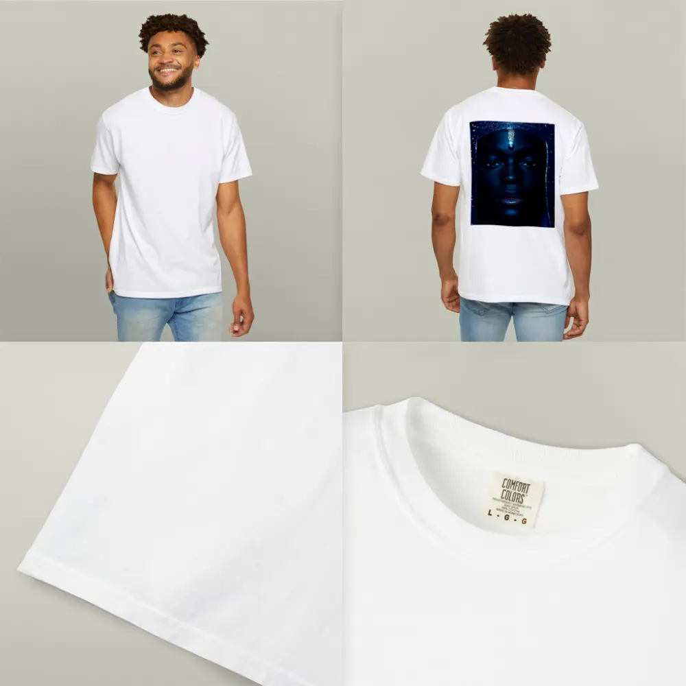 Celestial Portrait Blue Glitter Night Sky – T-Shirts