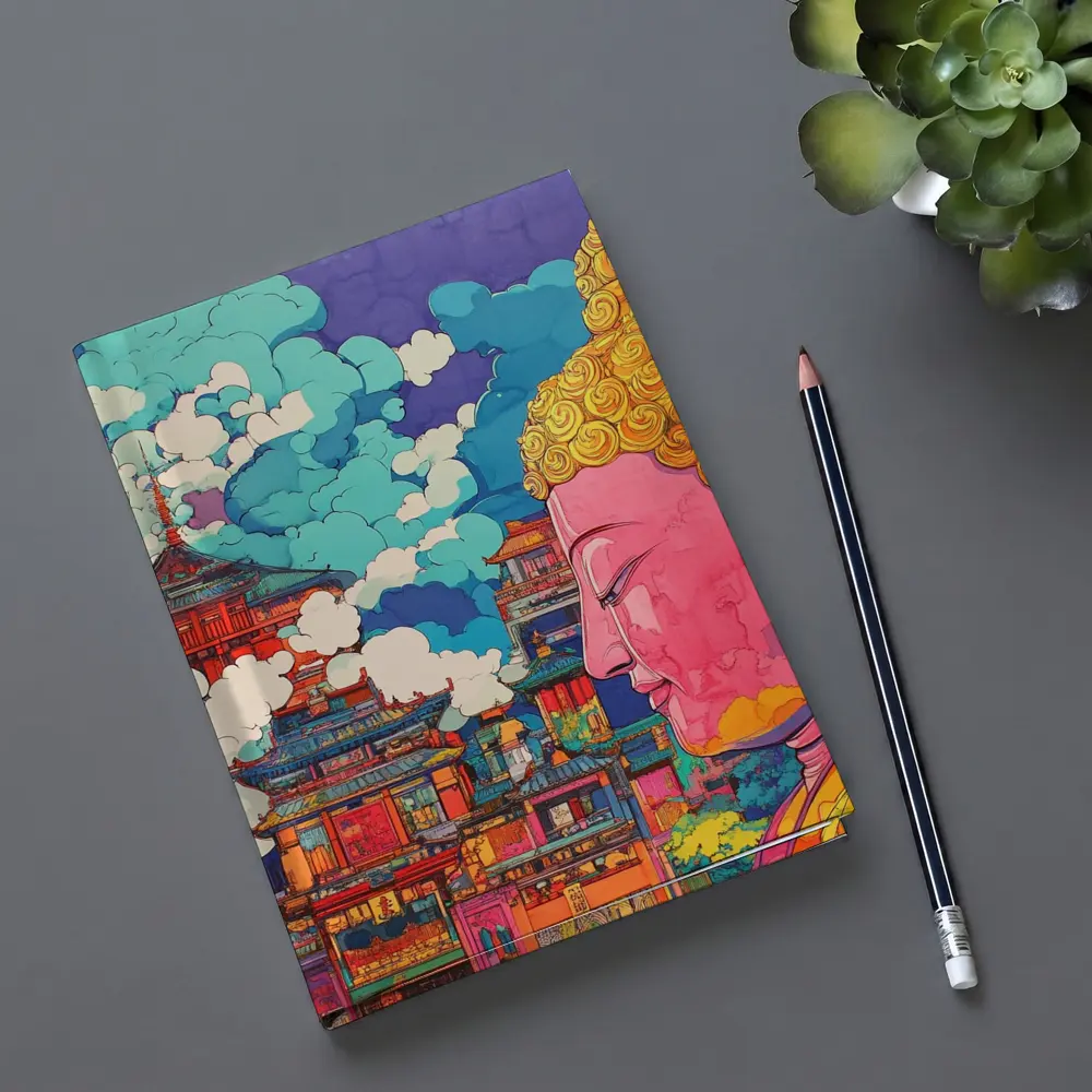 Buddha Head Asian Temple Pop Art – Notebooks