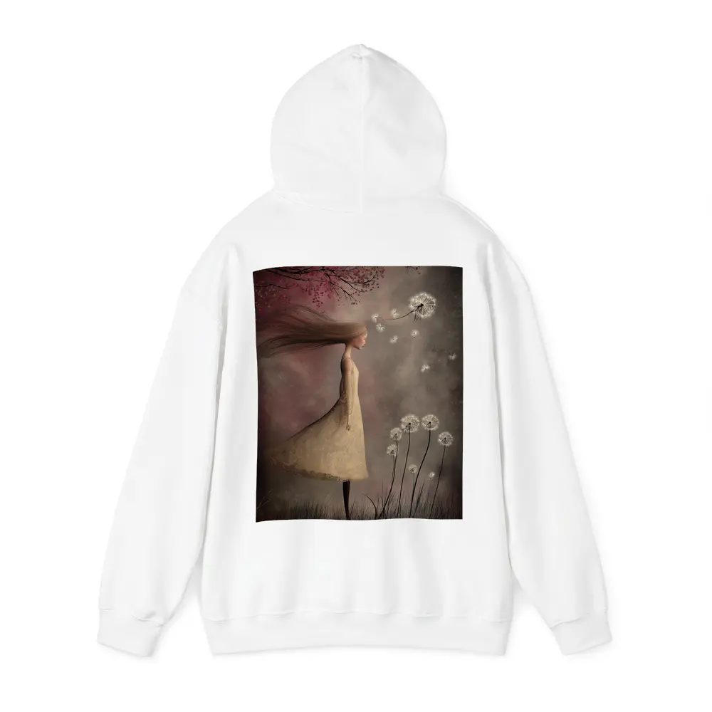 Girl Blowing Dandelion Seeds Fantasy Art – Hoodies
