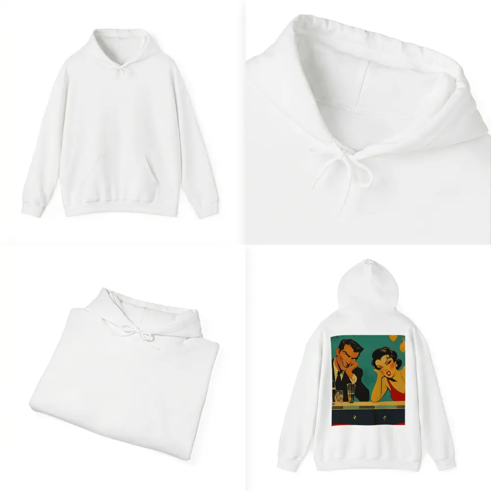 Retro Pop Art Couple Bar Scene – Hoodies