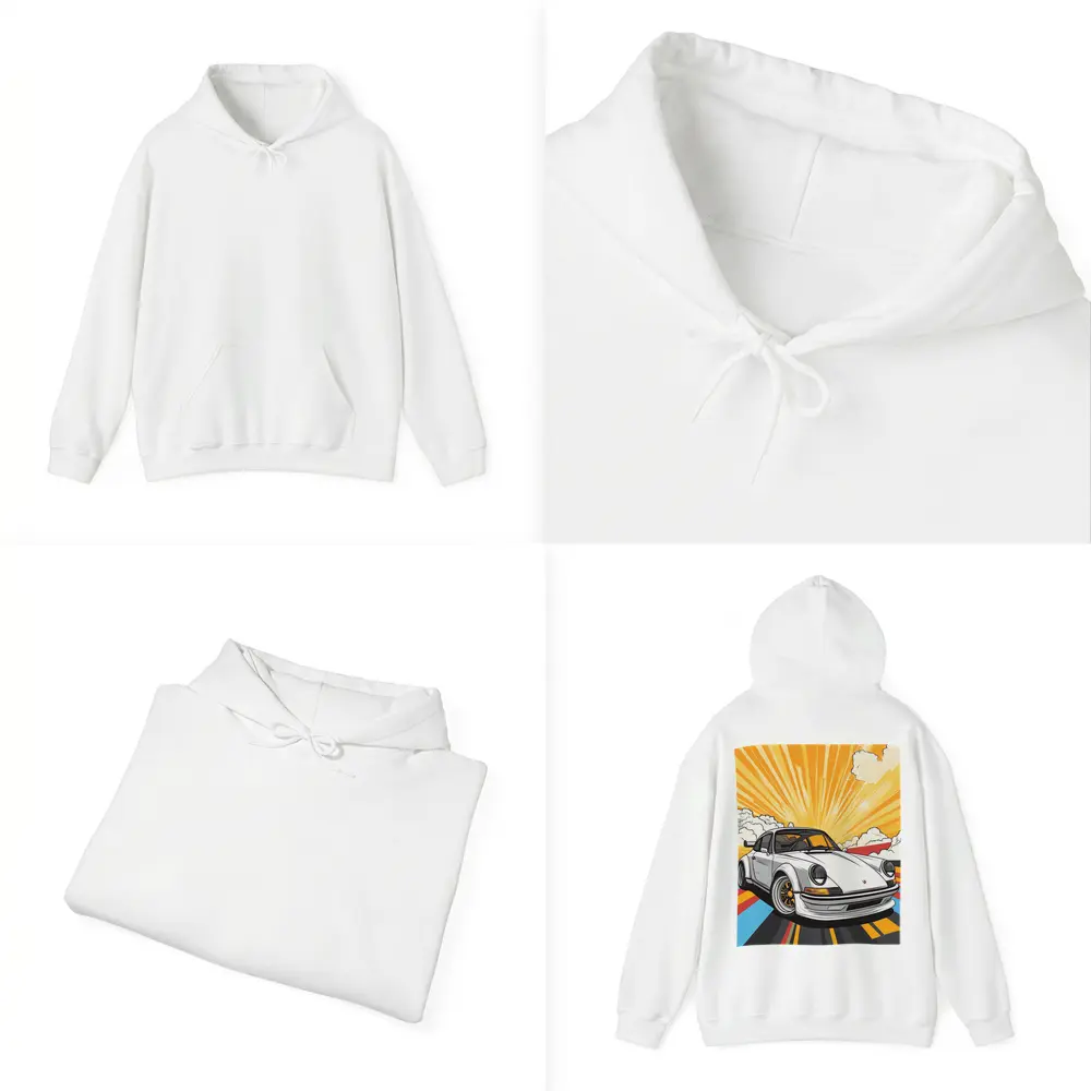 Porsche 911 Pop Art Retro Sunburst – Hoodies