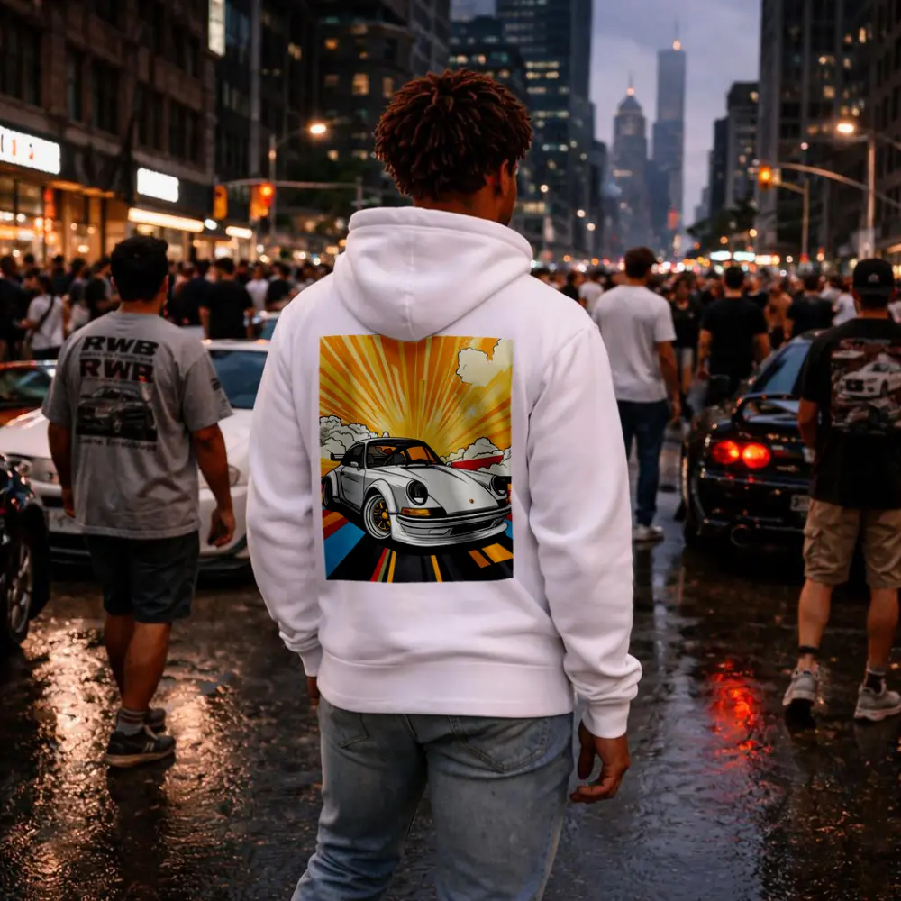 Porsche 911 Pop Art Retro Sunburst – Hoodies