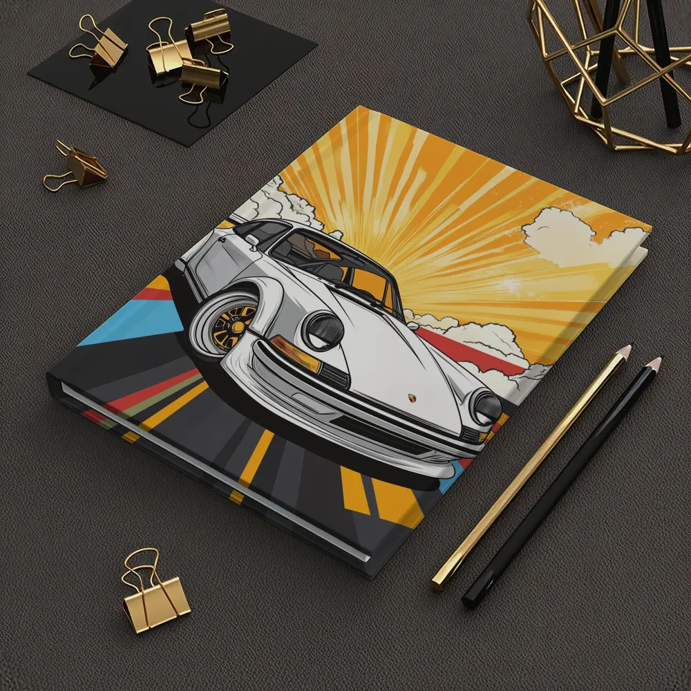Porsche 911 Pop Art Retro Sunburst – Notebooks