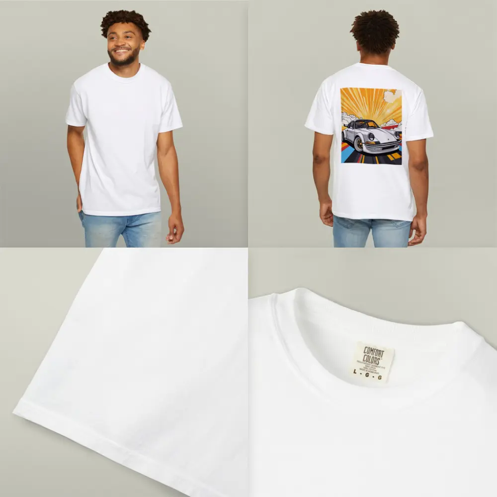 Porsche 911 Pop Art Retro Sunburst – T-Shirts