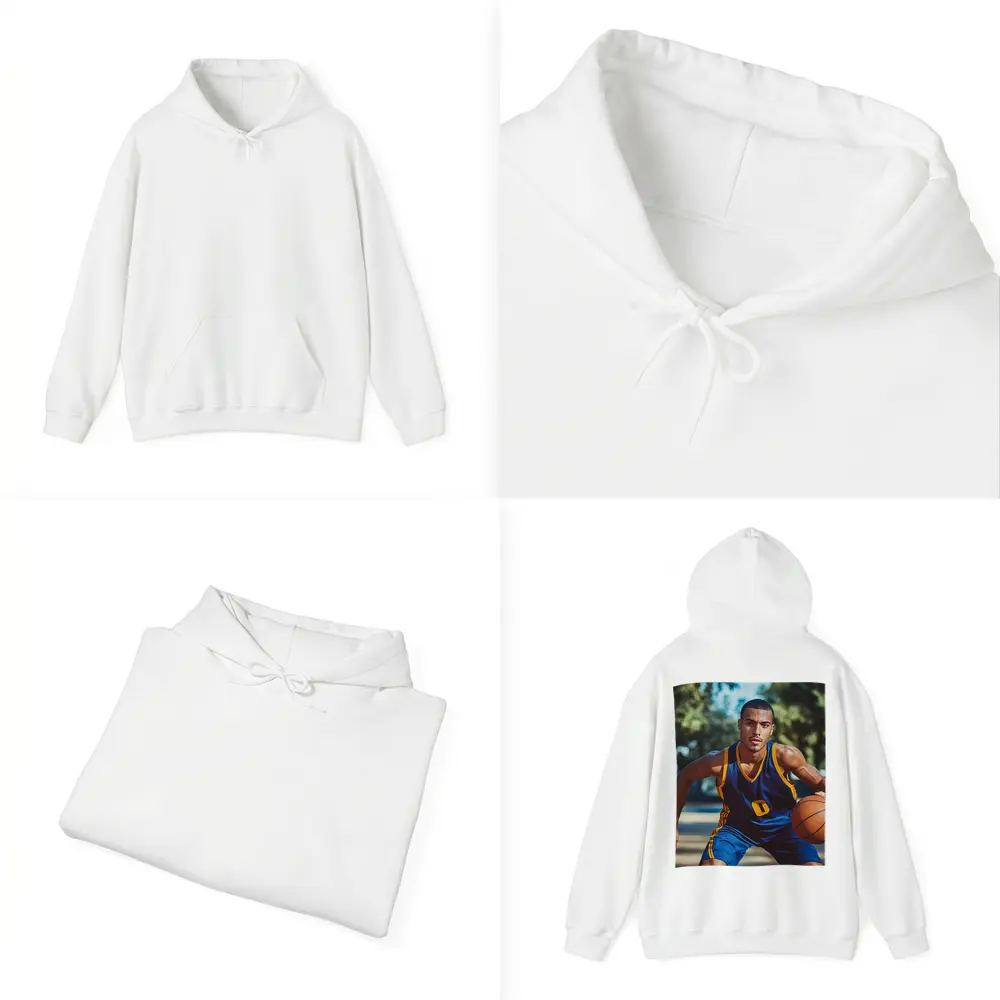 Basketball Player Dribbling Outdoor Court – Hoodies