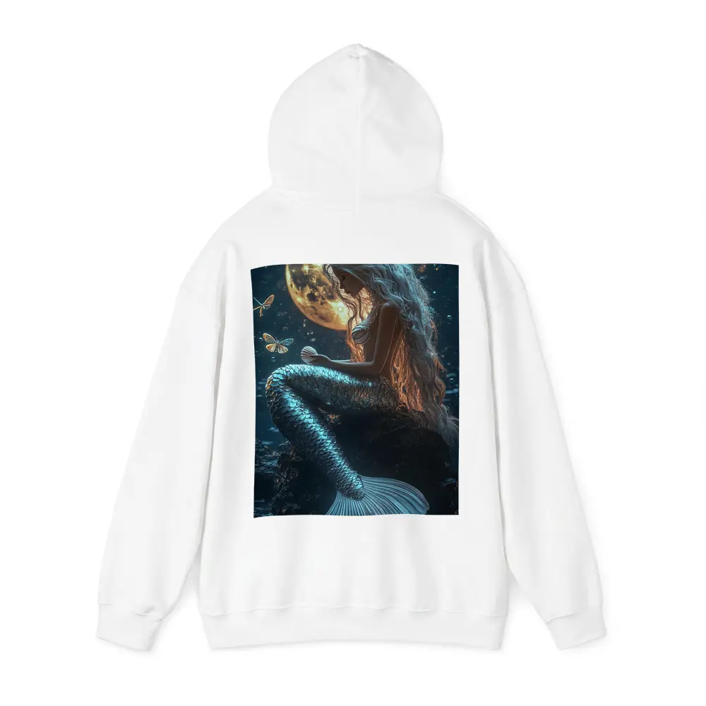 Mermaid Sitting by Full Moon Night – Hoodies