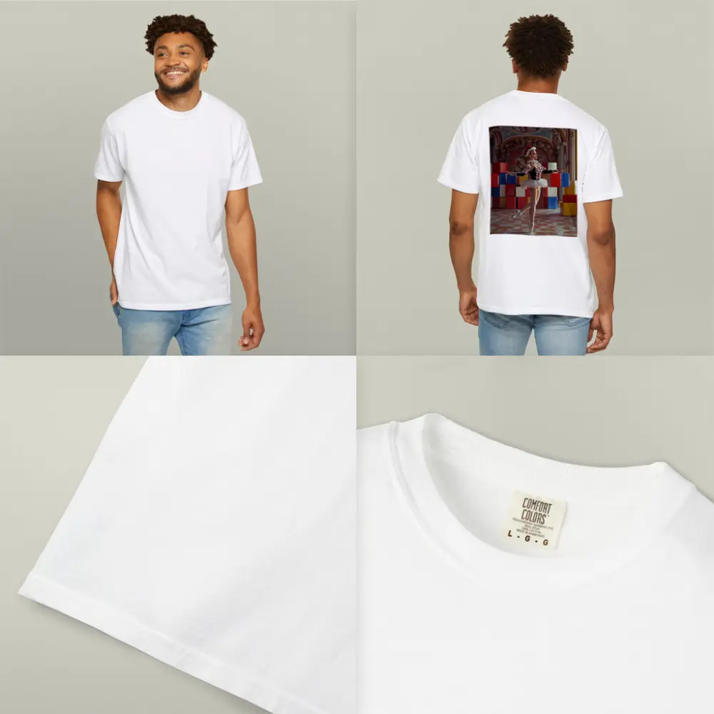 Ballerina Dancing in Ornate Baroque Hall – T-Shirts
