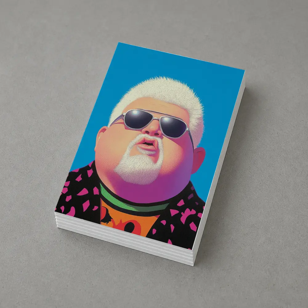 Pop Art Man Sunglasses Blue Sky Background – Postcards