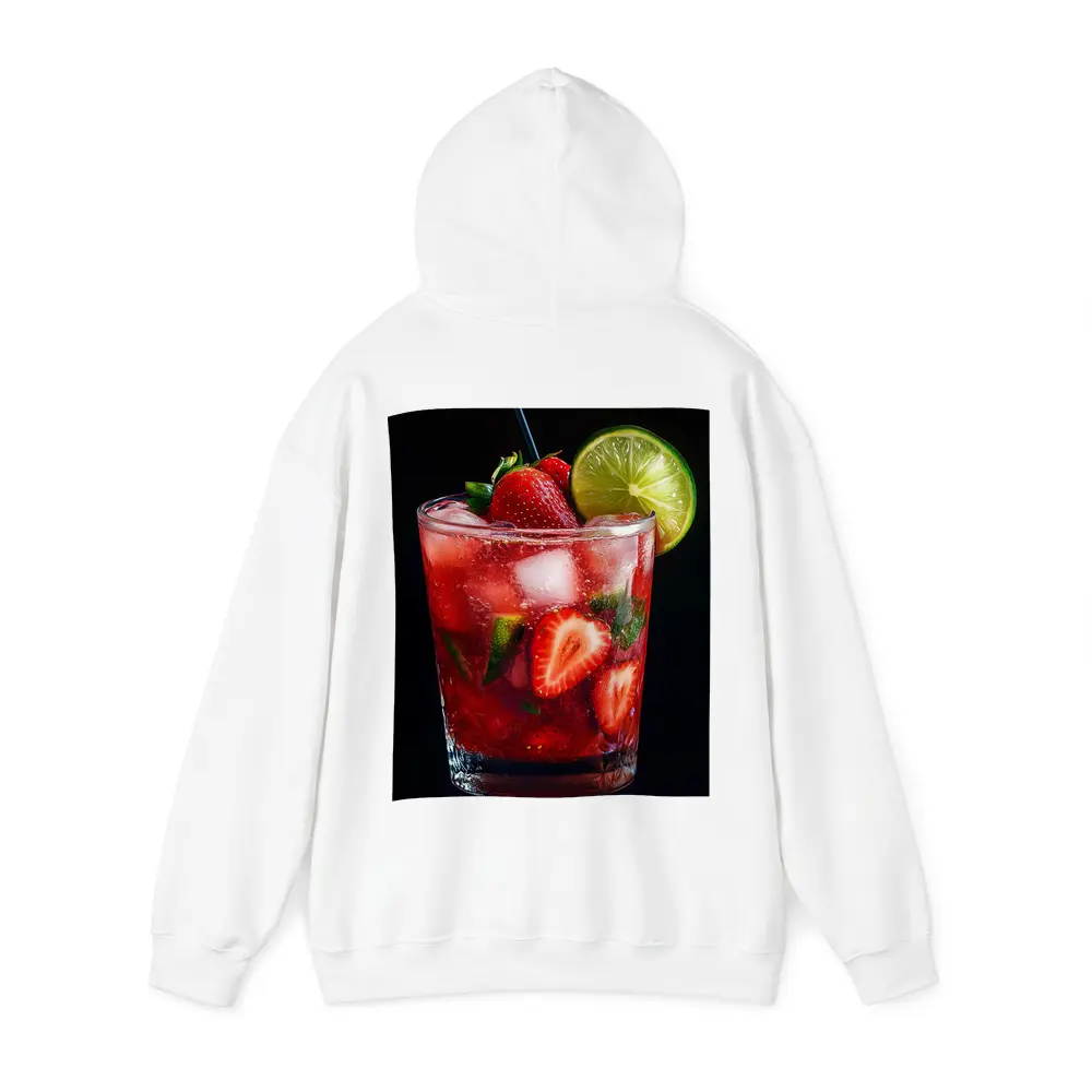 Strawberry Mojito Cocktail Dark Background – Hoodies