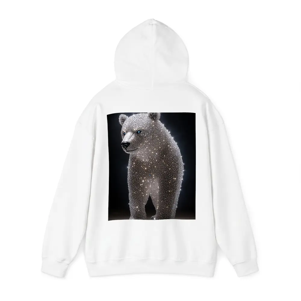 Crystal Diamond Bear Sculpture Dark Background – Hoodies