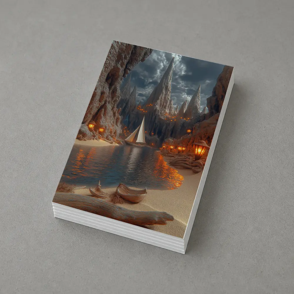 Sailboat Canyon Cove With Glowing Lanterns – Postcards