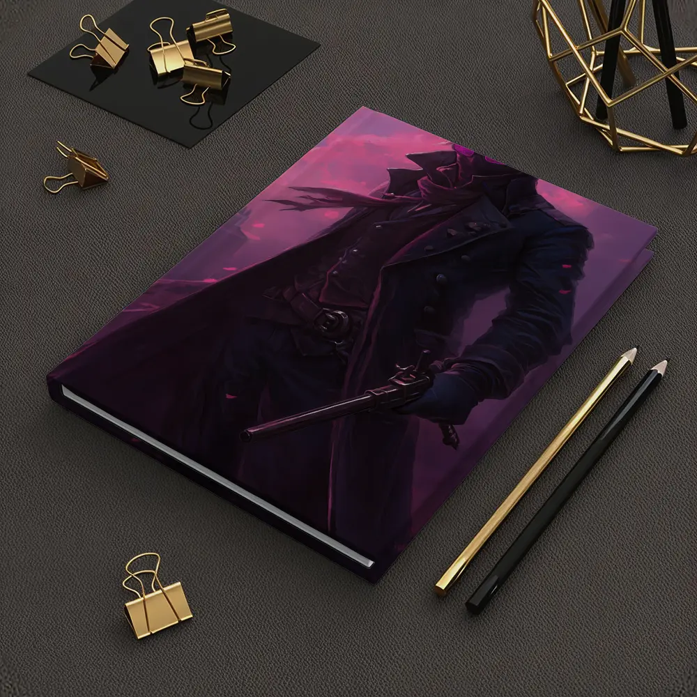 Anime Swordsman Dark Purple Cloudy Sky – Notebooks