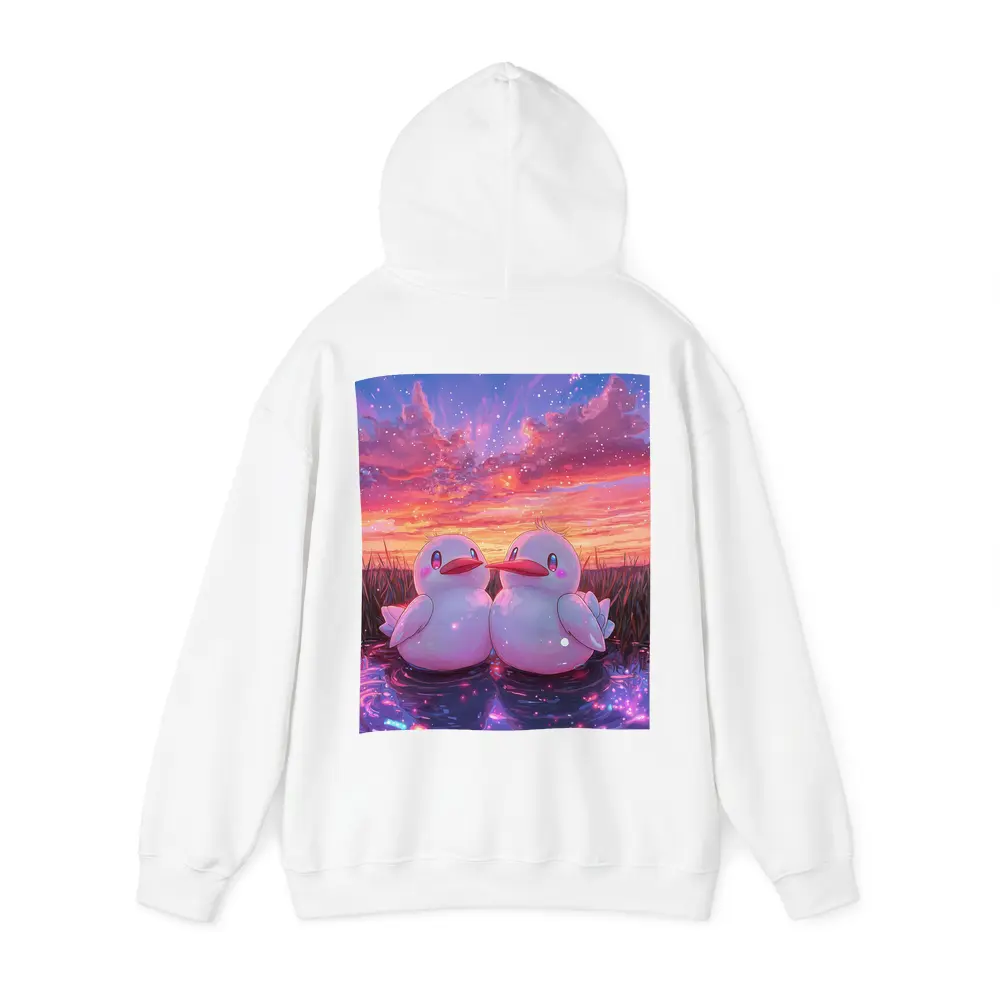 Cute Anime Ducks Sunset Sky Art – Hoodies