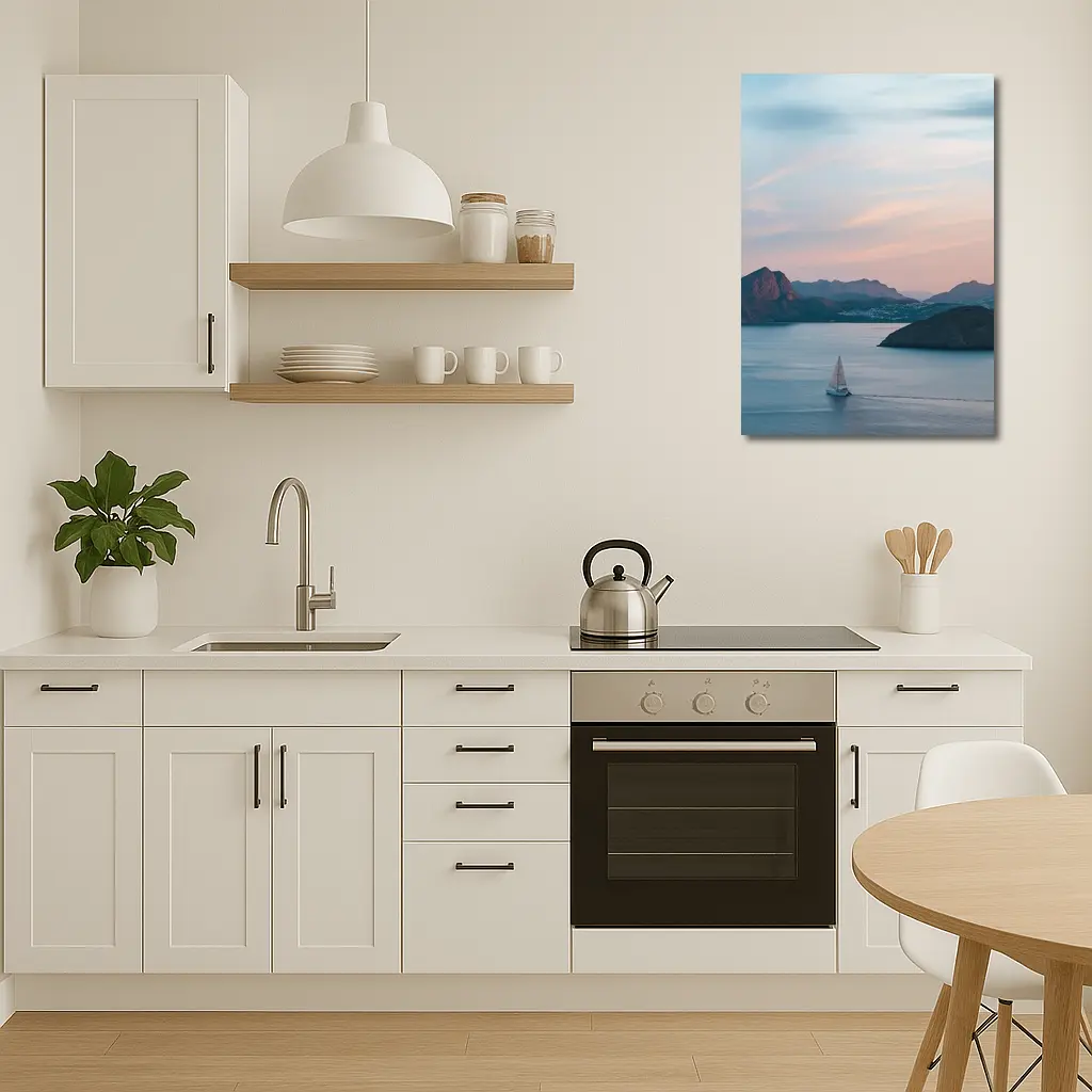 Friends Campfire Sailboat Mountain Sunset Lake – Wall Art