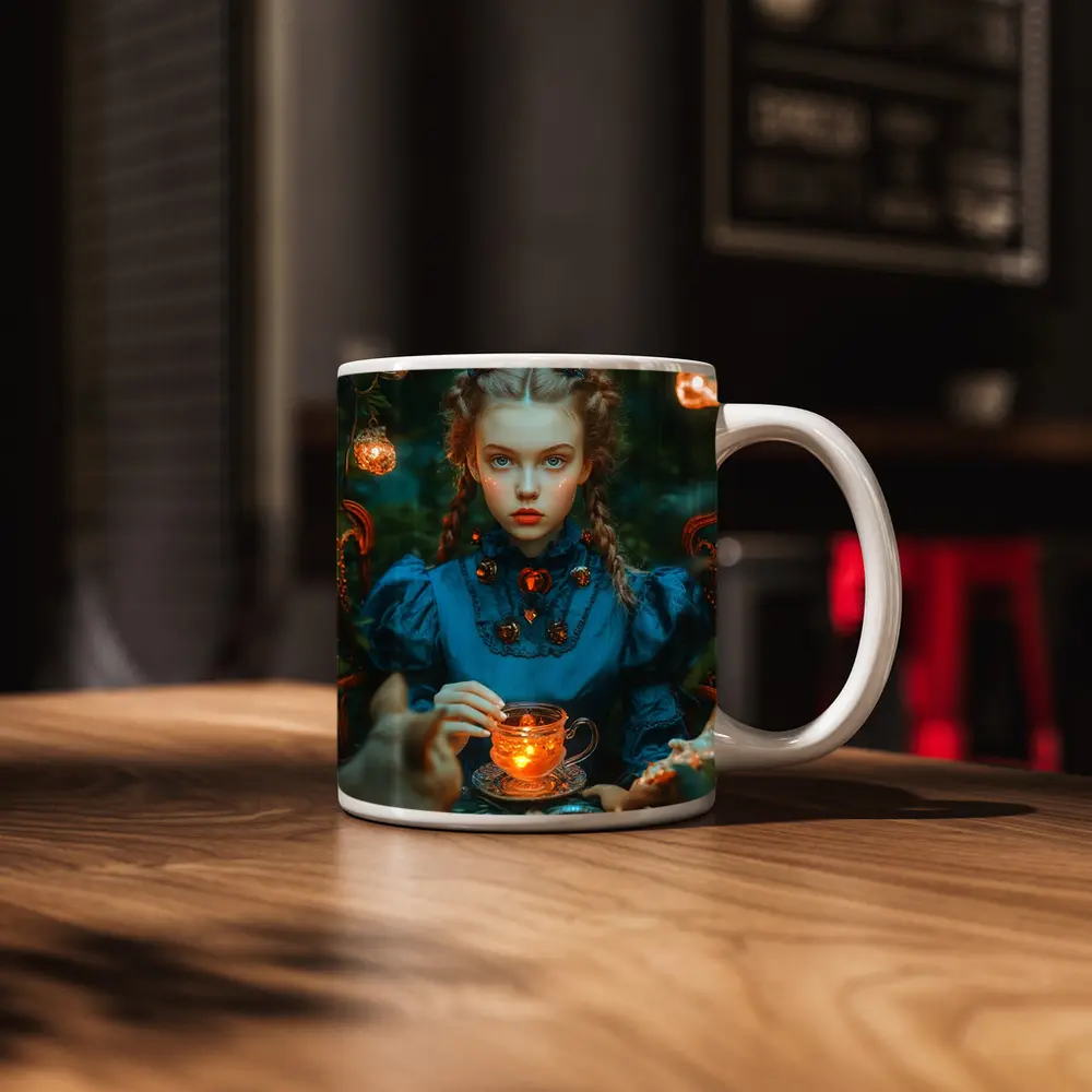 Girl in Blue Dress Magical Tea Party – Mugs