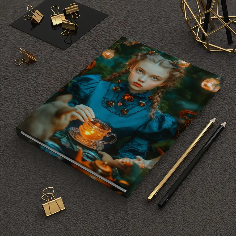 Girl in Blue Dress Magical Tea Party – Notebooks