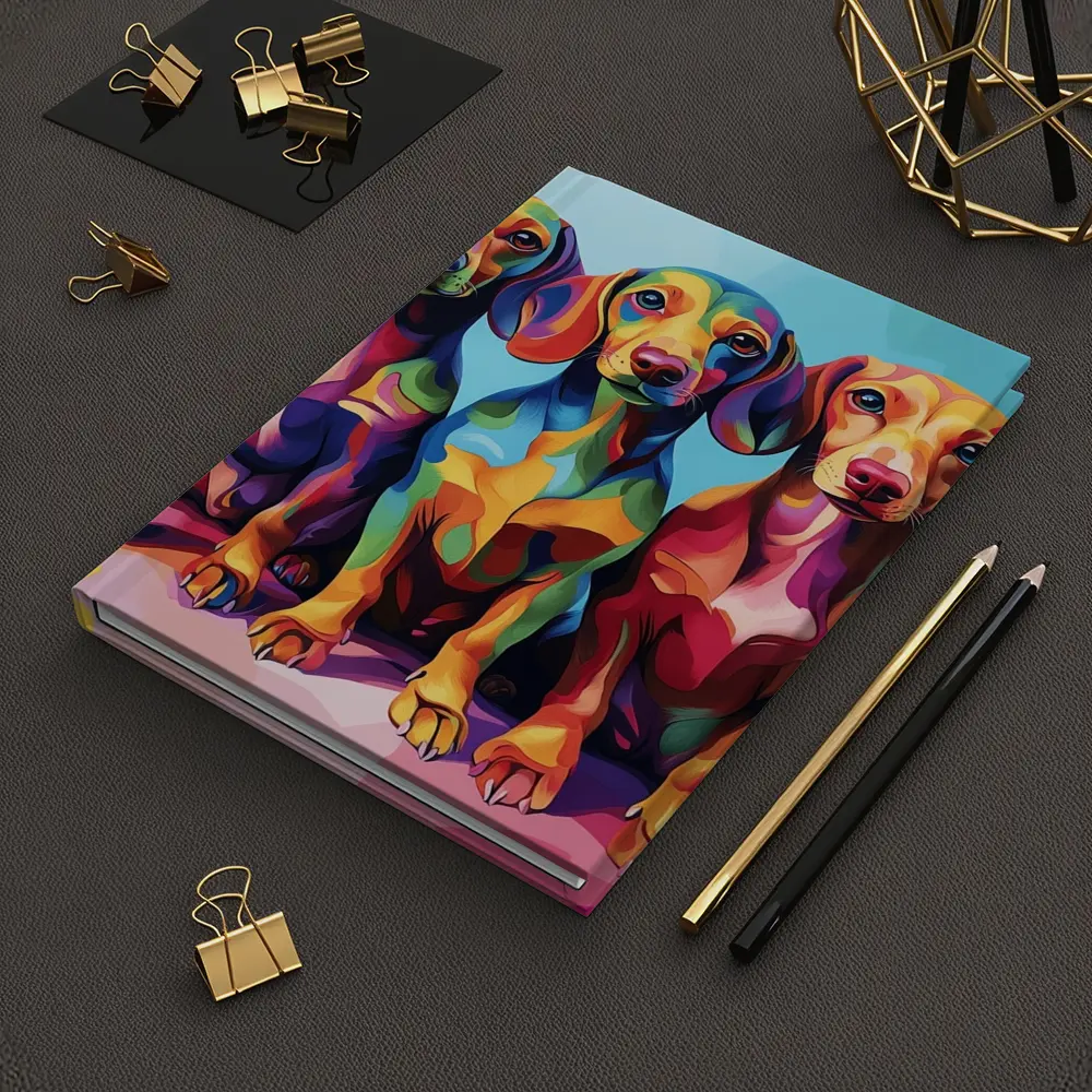 Three Colorful Dachshund Dogs Pop Art – Notebooks