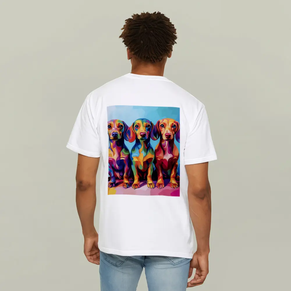 Three Colorful Dachshund Dogs Pop Art – T-Shirts