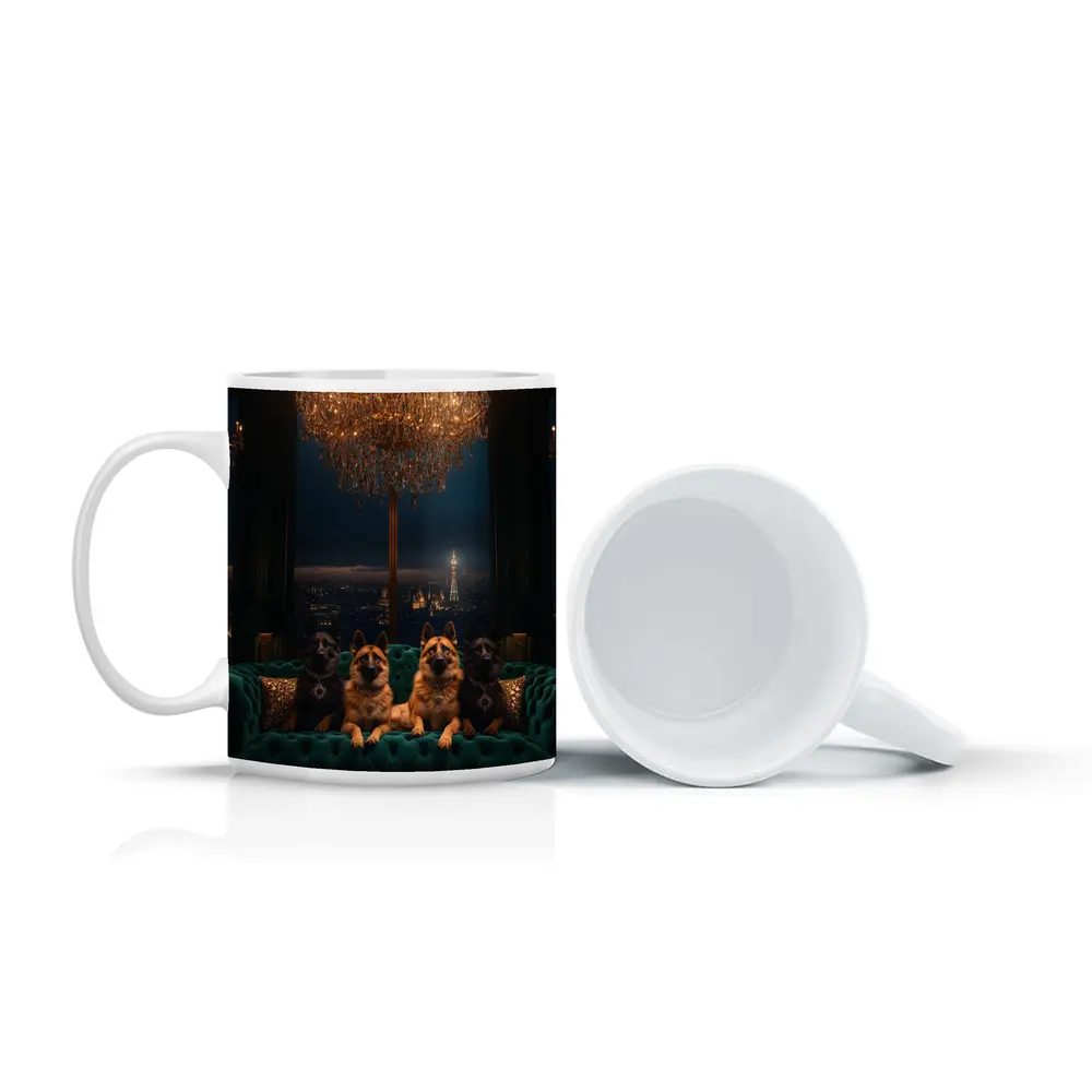 German Shepherds Luxury Penthouse City Night – Mugs