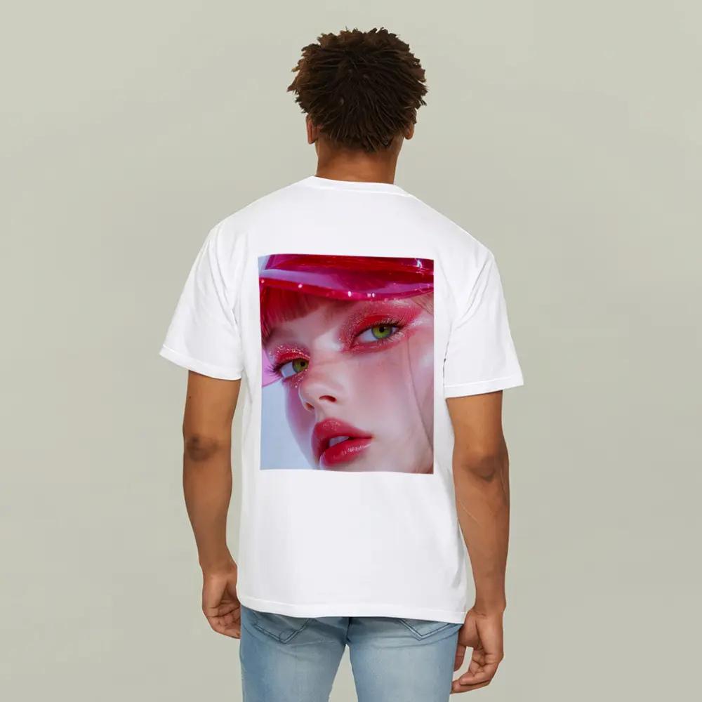 Pink Glitter Makeup Woman Glossy Cap – T-Shirts