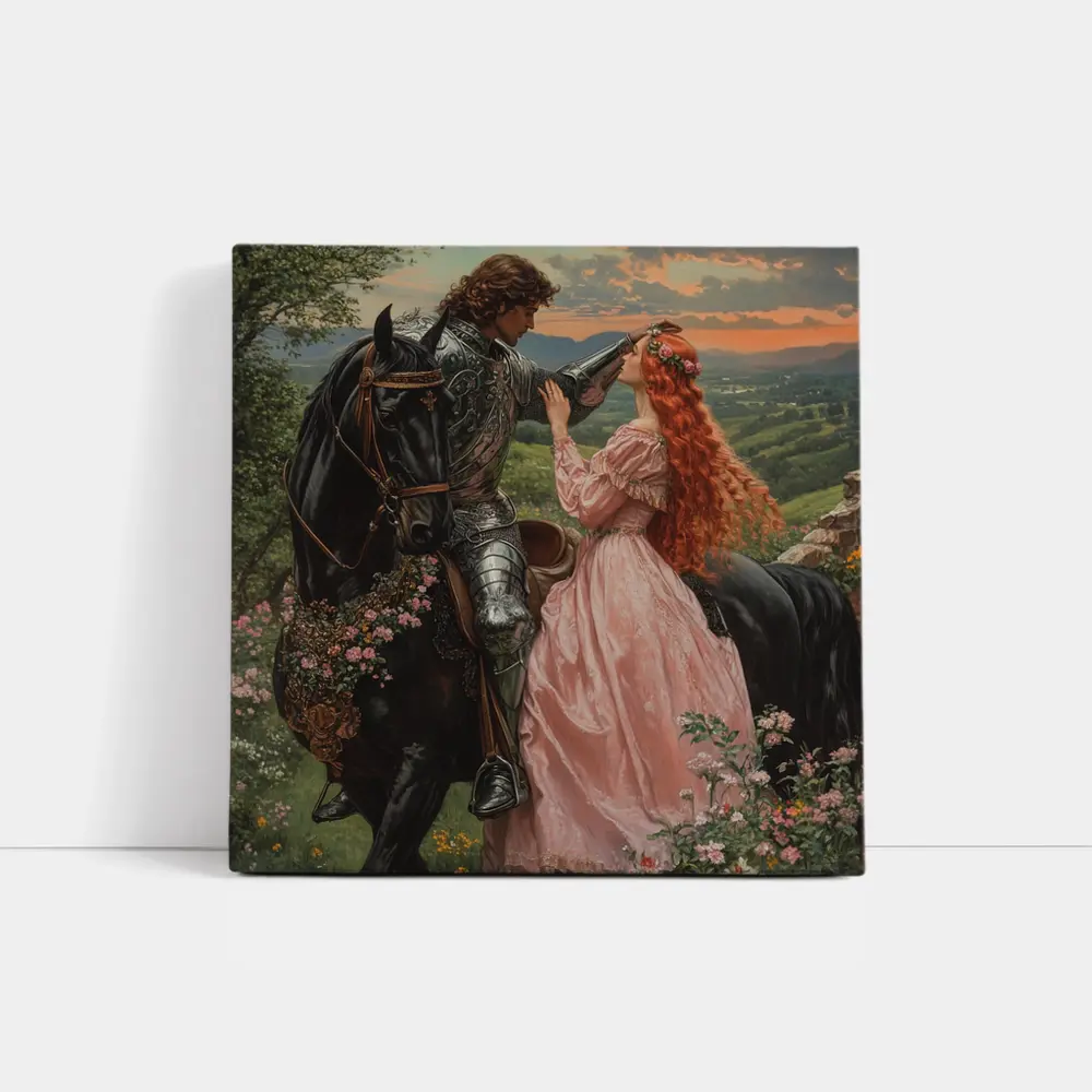 Knight and Lady Romantic Fantasy Art – Wall Art