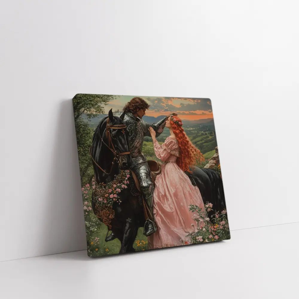 Knight and Lady Romantic Fantasy Art – Wall Art