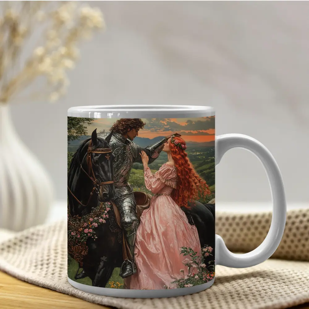 Knight and Lady Romantic Fantasy Art – Mugs