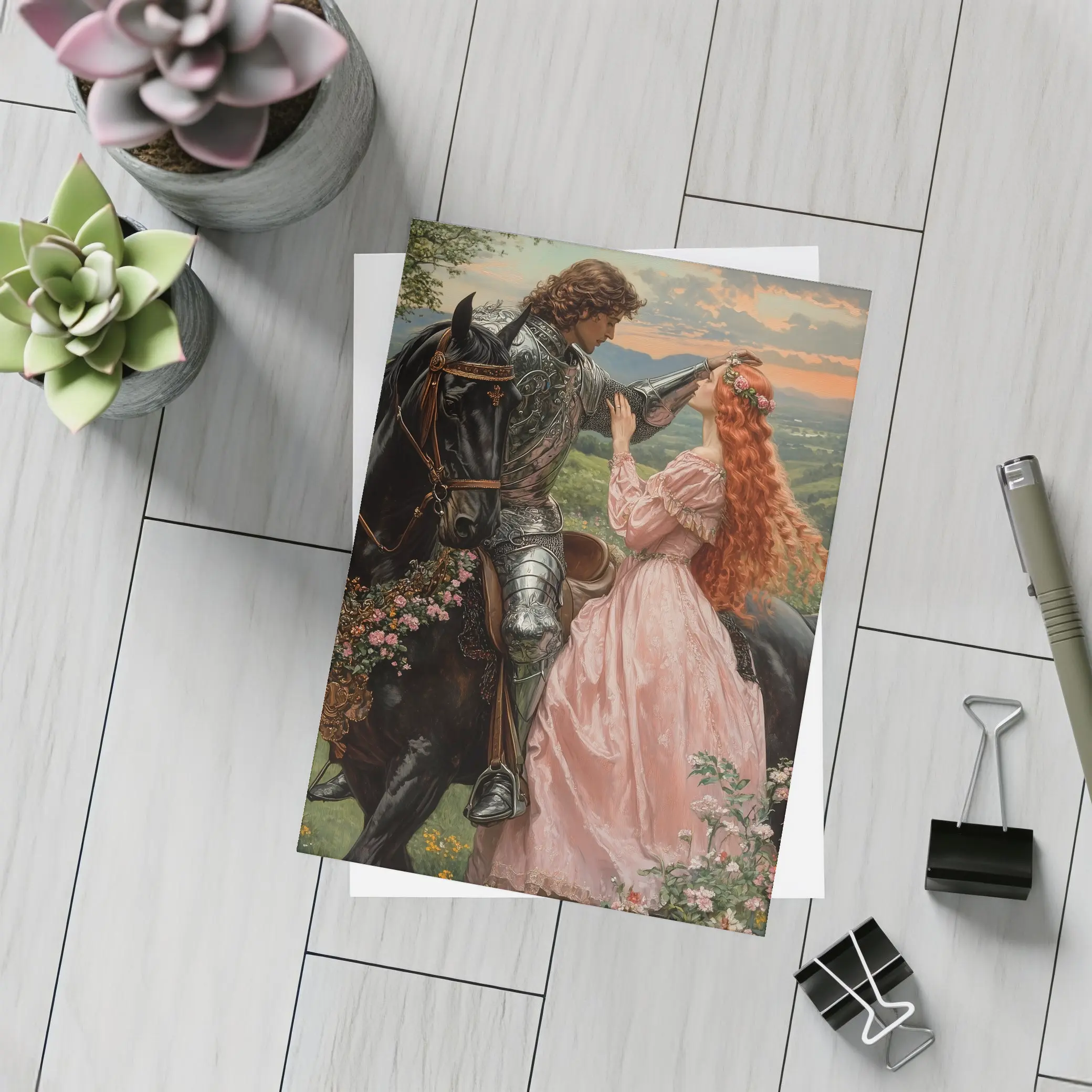 Knight and Lady Romantic Fantasy Art – Postcards