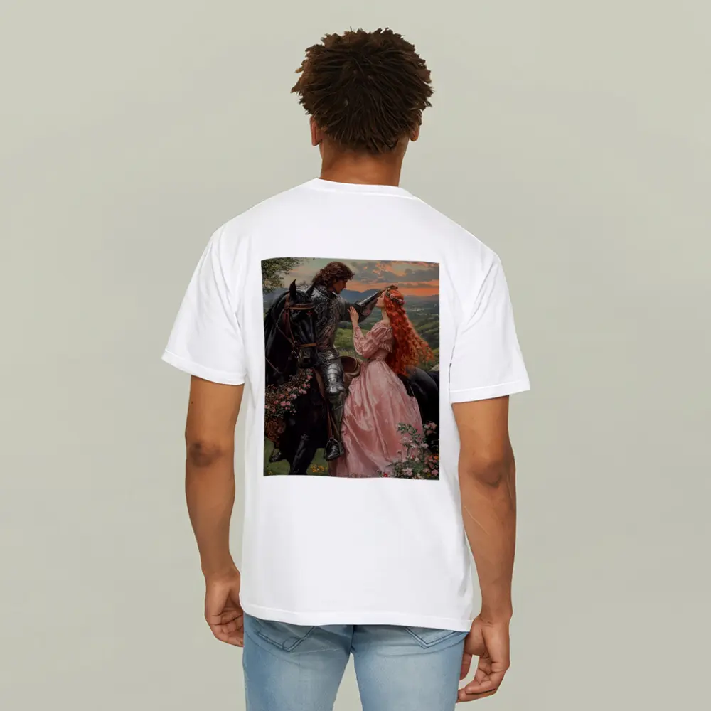 Knight and Lady Romantic Fantasy Art – T-Shirts