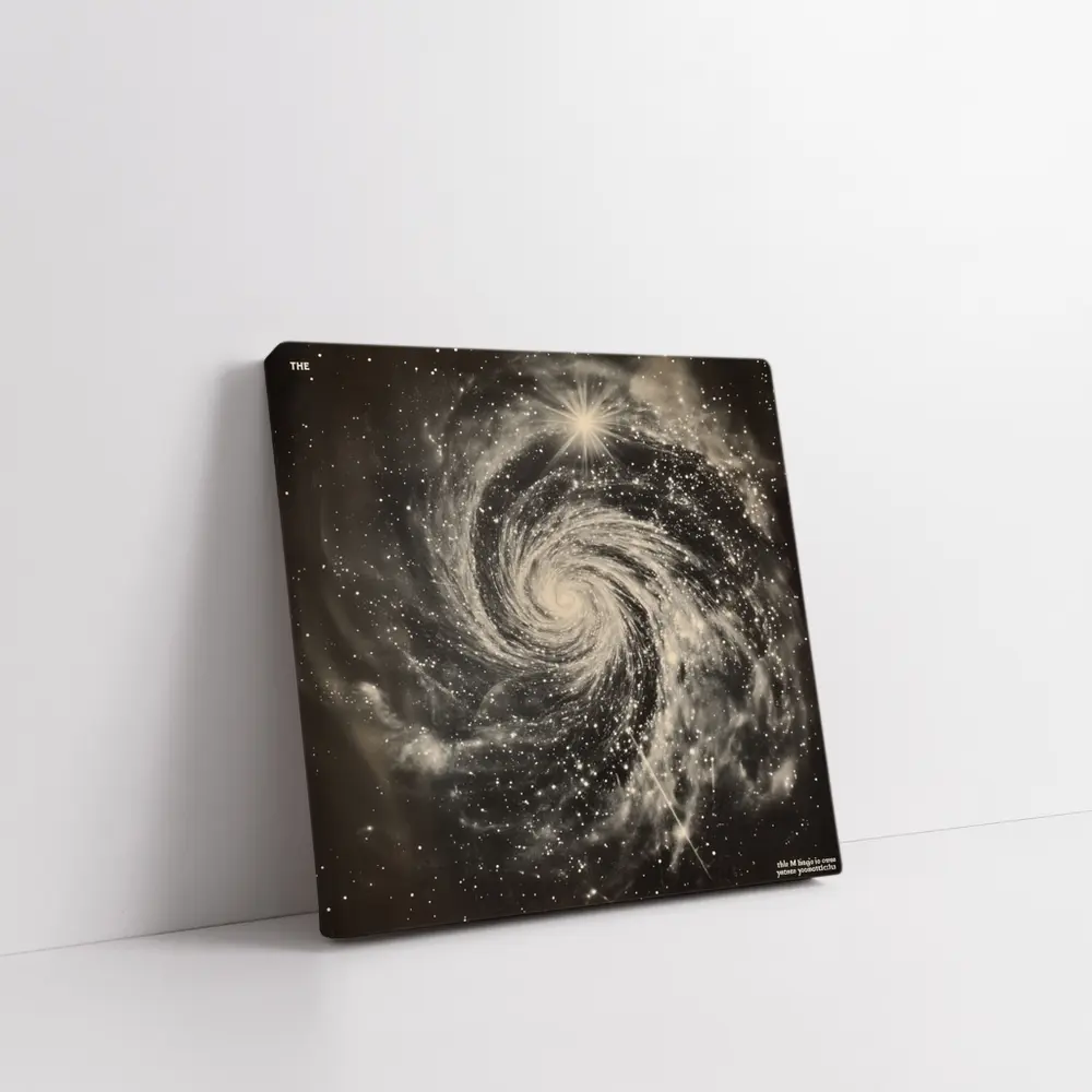 Spiral Galaxy Vintage Sepia Space Art – Wall Art