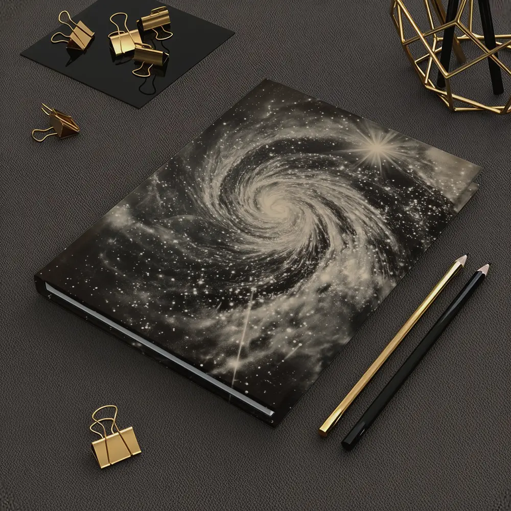 Spiral Galaxy Vintage Sepia Space Art – Notebooks