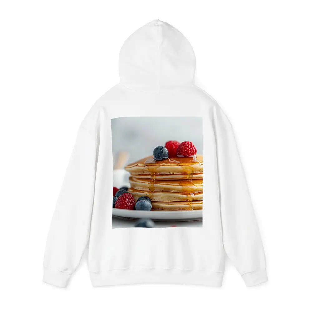 Fluffy Pancake Stack With Berries Syrup – Hoodies