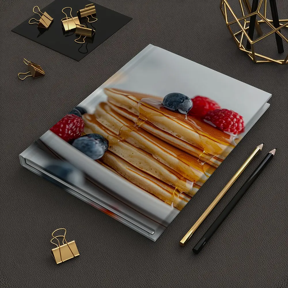 Fluffy Pancake Stack With Berries Syrup – Notebooks