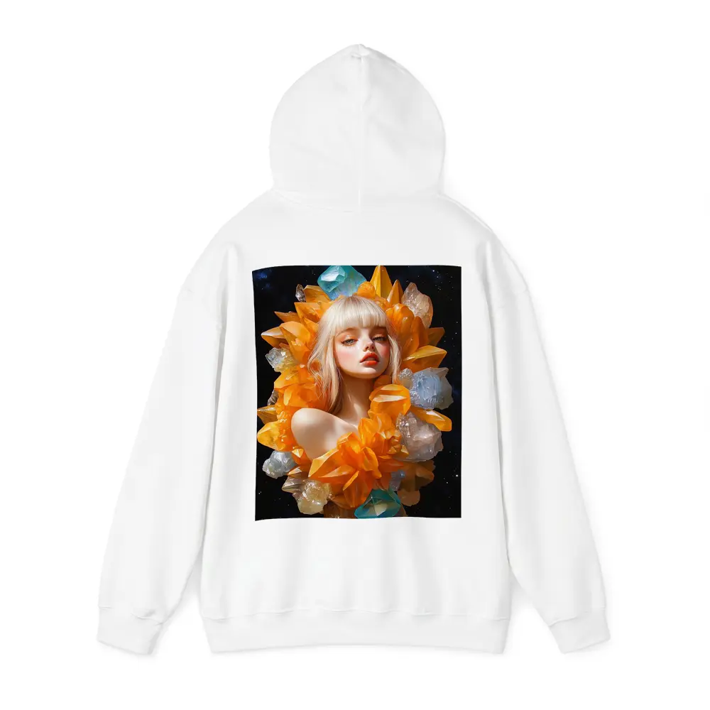 Crystal Girl Fantasy Portrait Dark Space Background – Hoodies